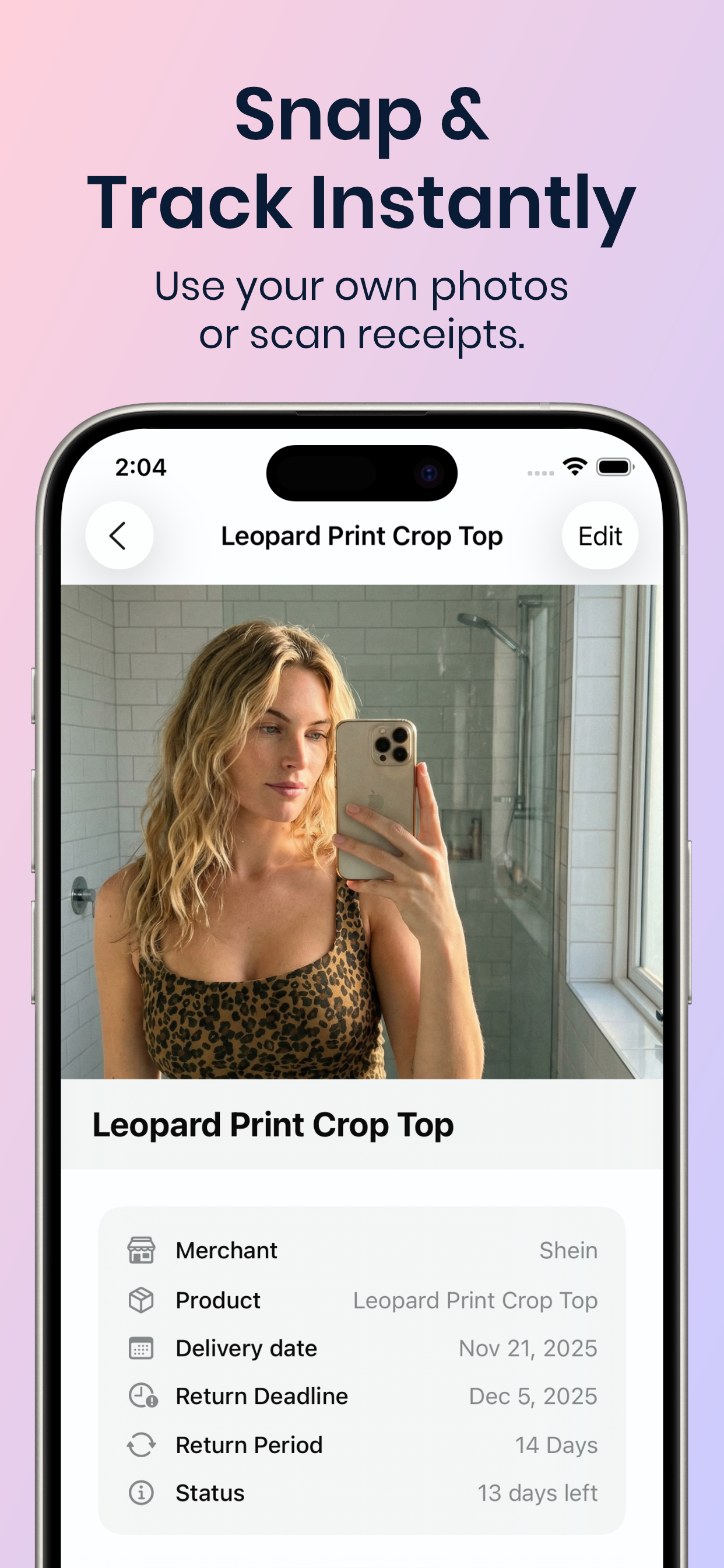 ReturnTrack Screenshot 2